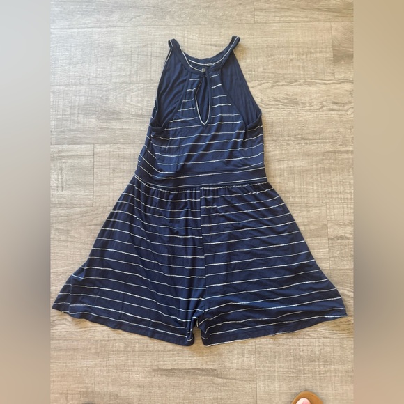 New Roxy Blue and White Striped Romper Size S - Picture 4 of 4